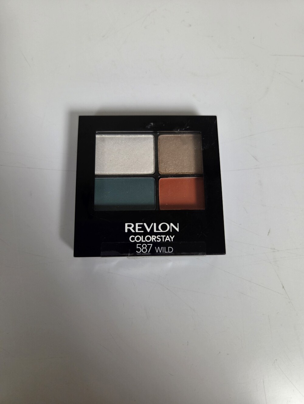 Revlon ColorStay Eyeshadow Quad 587 Wild Sauvage Teal, Orange & Neutral Shimmers